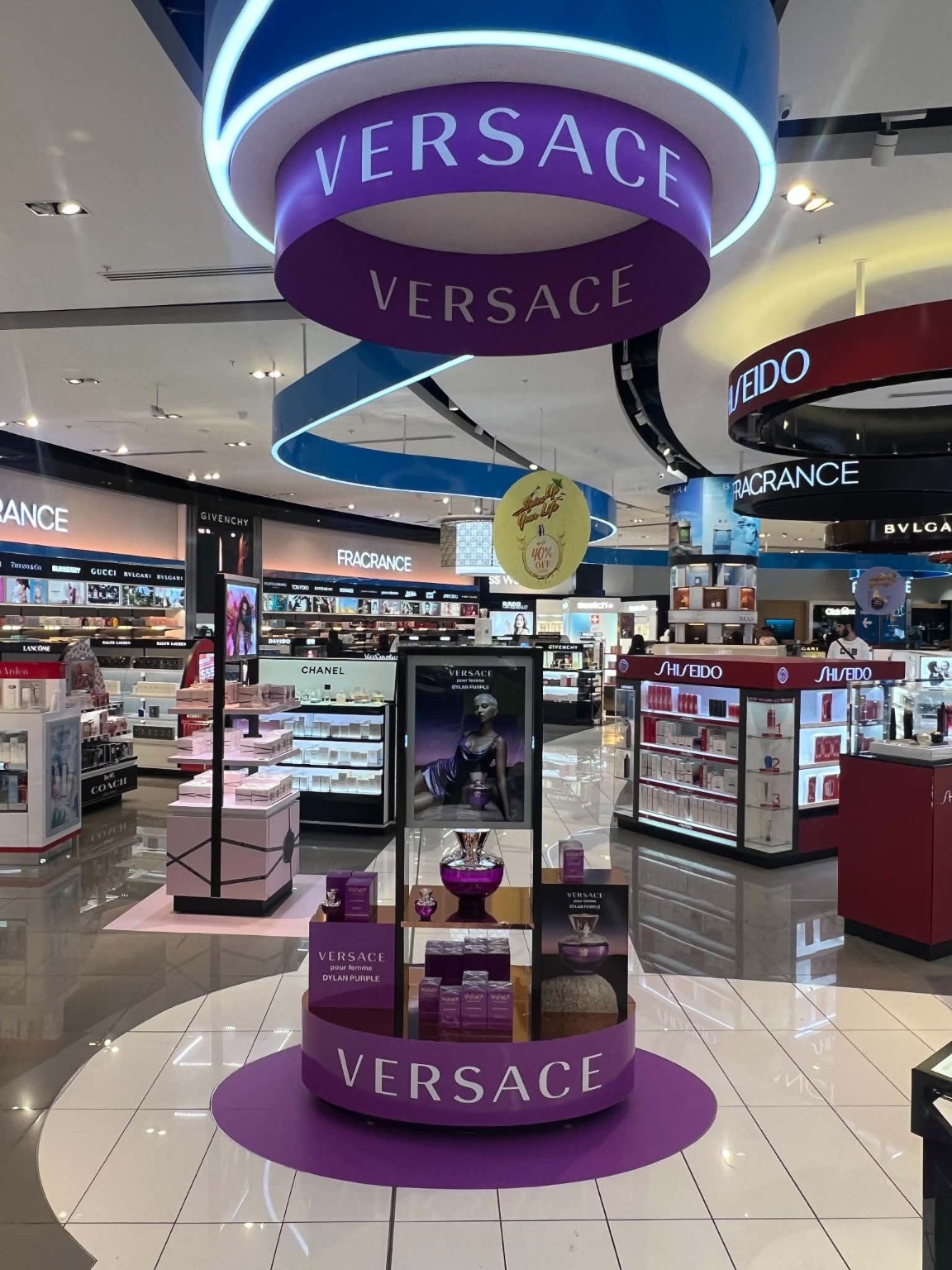 Versace retail display signage