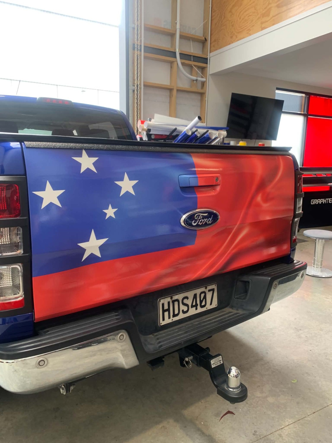 Ford vehicle tailgate graphics